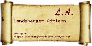 Landsberger Adrienn névjegykártya
